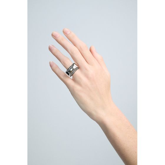 Anel Op Art Prata Boho